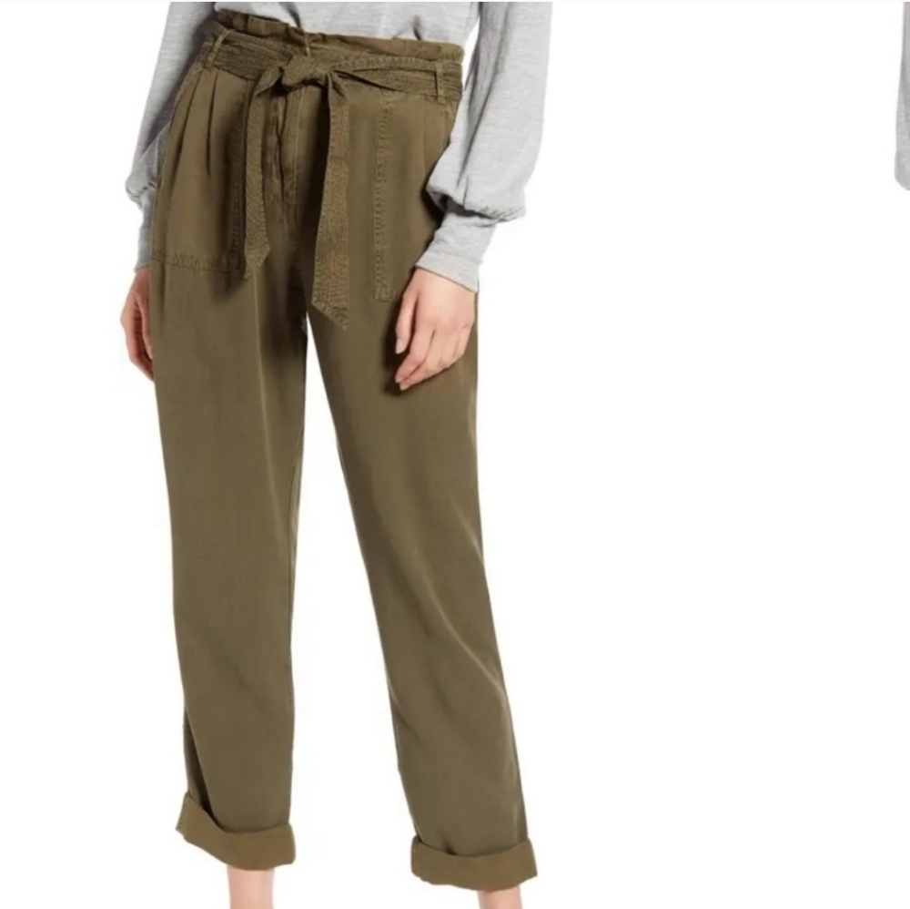 Treasure & Bond High Waist Paper Bag Cuffed Pants